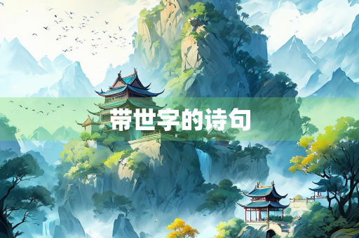 带世字的诗句