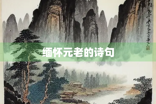 缅怀元老的诗句