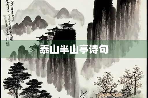 泰山半山亭诗句