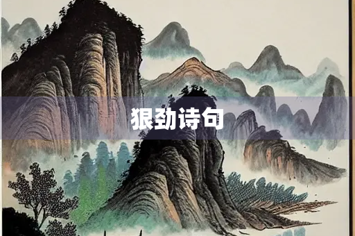 狠劲诗句