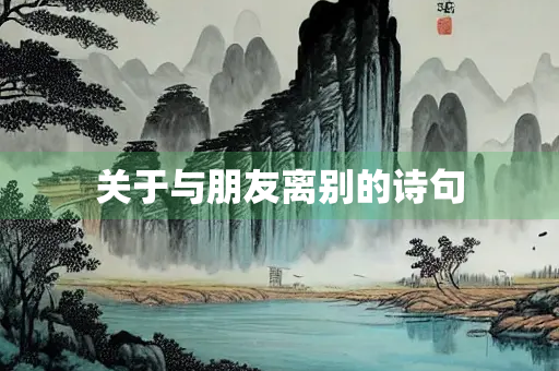 关于与朋友离别的诗句