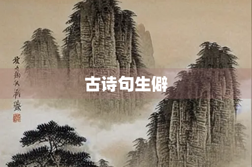 古诗句生僻