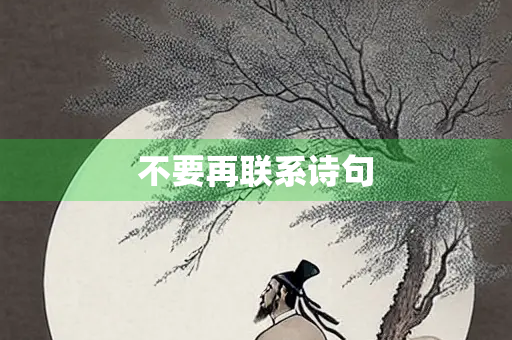 不要再联系诗句