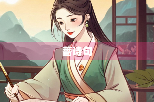 蔷诗句