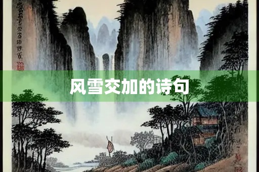 风雪交加的诗句