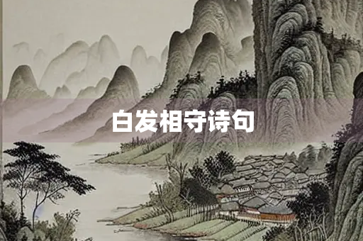 白发相守诗句