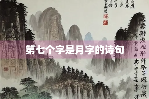 第七个字是月字的诗句