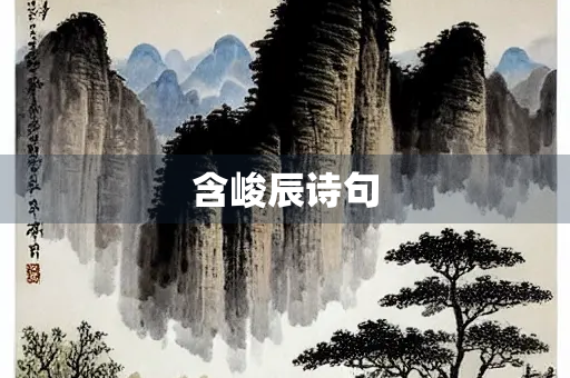 含峻辰诗句