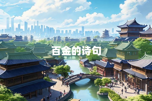 百金的诗句
