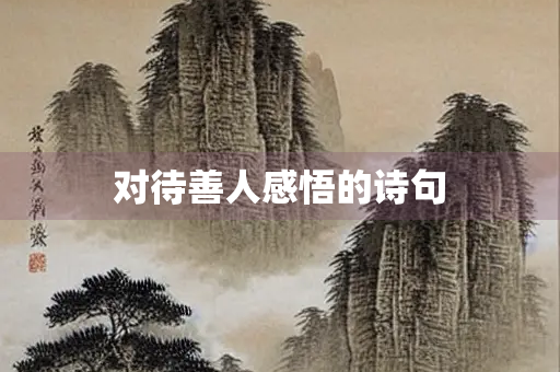 对待善人感悟的诗句