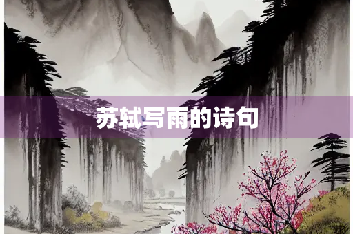 苏轼写雨的诗句