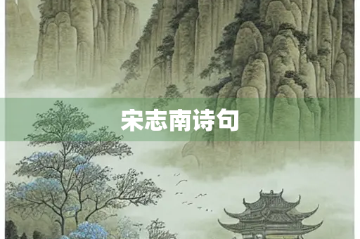 宋志南诗句