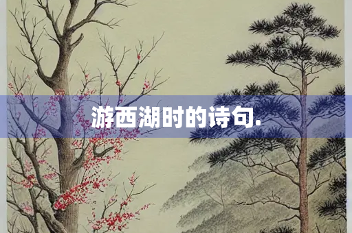 游西湖时的诗句.
