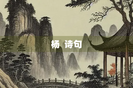 杨  诗句