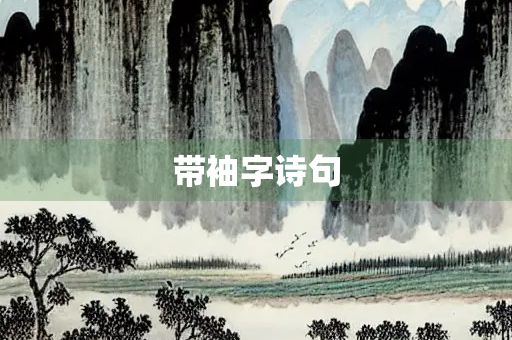 带袖字诗句