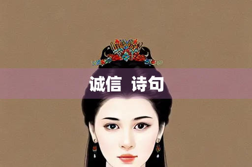 诚信  诗句