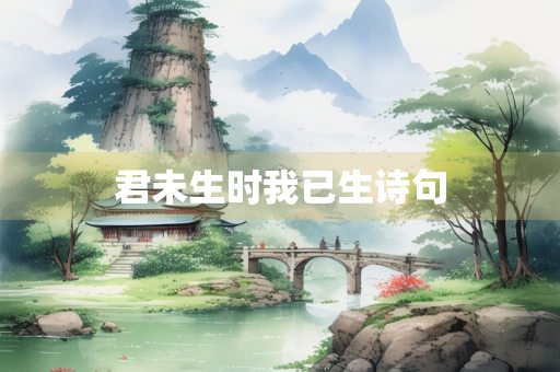 君未生时我已生诗句