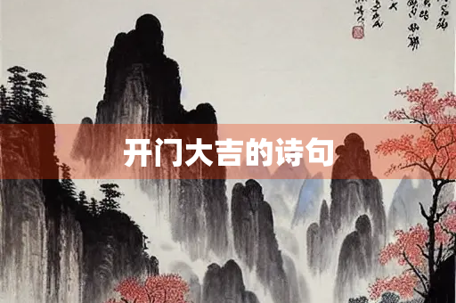 开门大吉的诗句