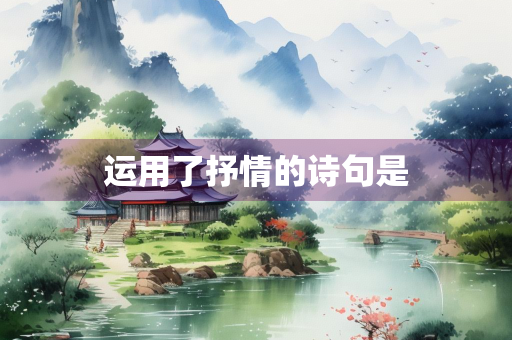 运用了抒情的诗句是
