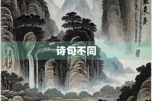 诗句不同