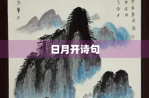 日月开诗句