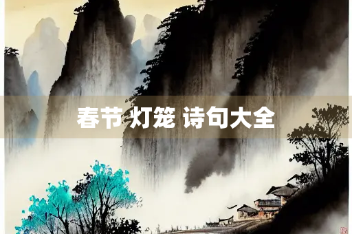 春节 灯笼 诗句大全