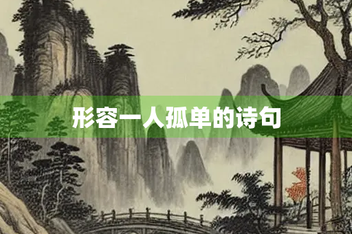 形容一人孤单的诗句