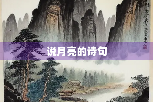 说月亮的诗句