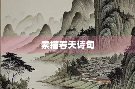 素描春天诗句
