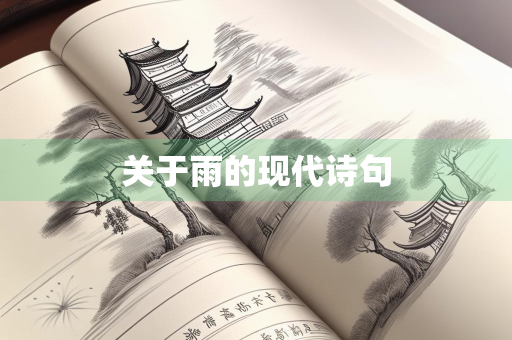 关于雨的现代诗句