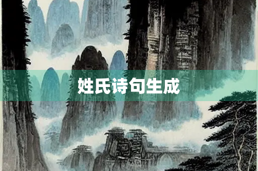 姓氏诗句生成
