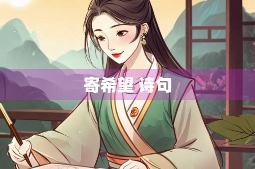 寄希望 诗句