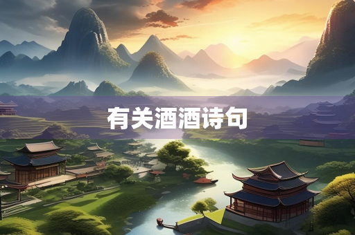 有关酒酒诗句