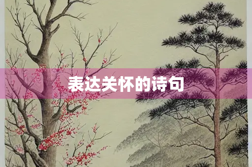 表达关怀的诗句
