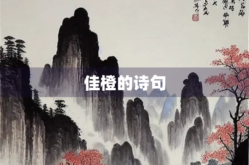 佳橙的诗句
