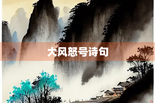 大风怒号诗句