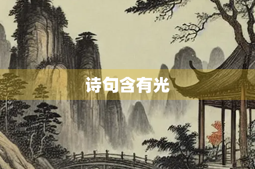 诗句含有光