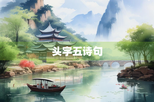 头字五诗句 头字五诗句