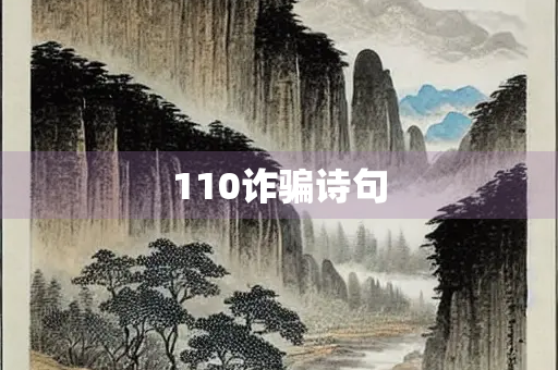 110诈骗诗句
