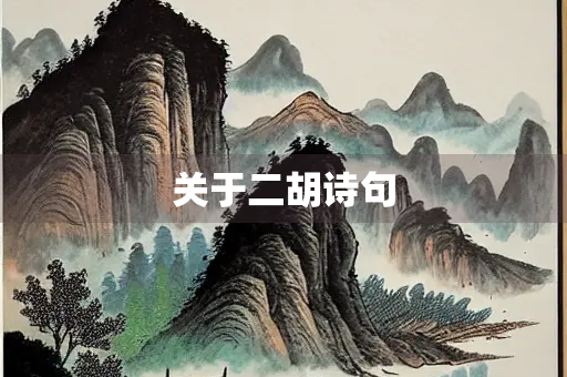 关于二胡诗句