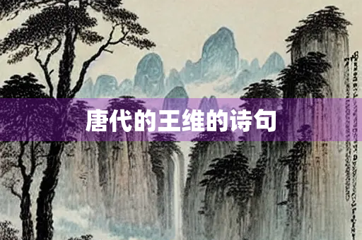 唐代的王维的诗句