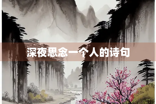 深夜思念一个人的诗句