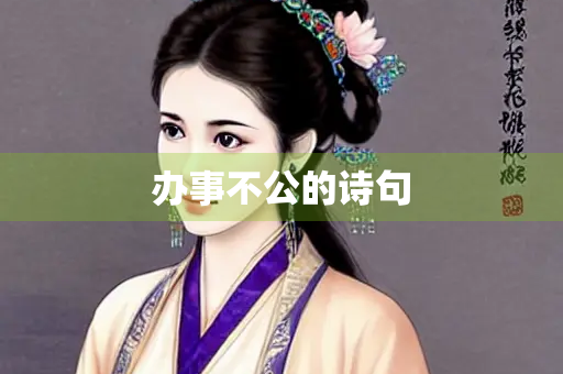 办事不公的诗句