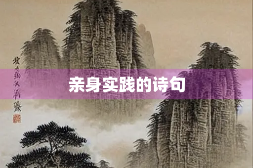 亲身实践的诗句