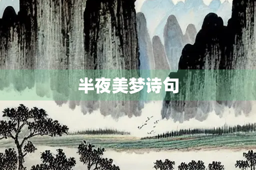 半夜美梦诗句