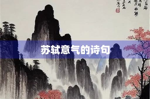 苏轼意气的诗句