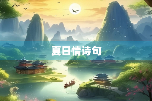 夏日情诗句
