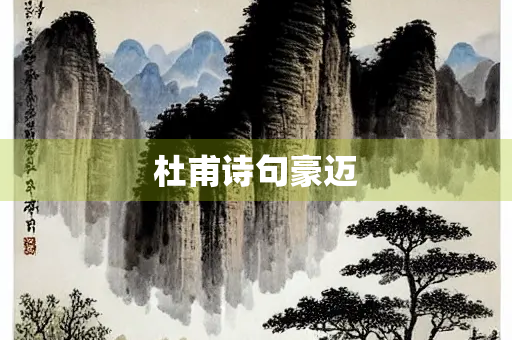 杜甫诗句豪迈