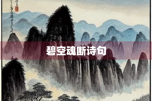 碧空魂断诗句