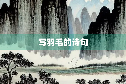 写羽毛的诗句